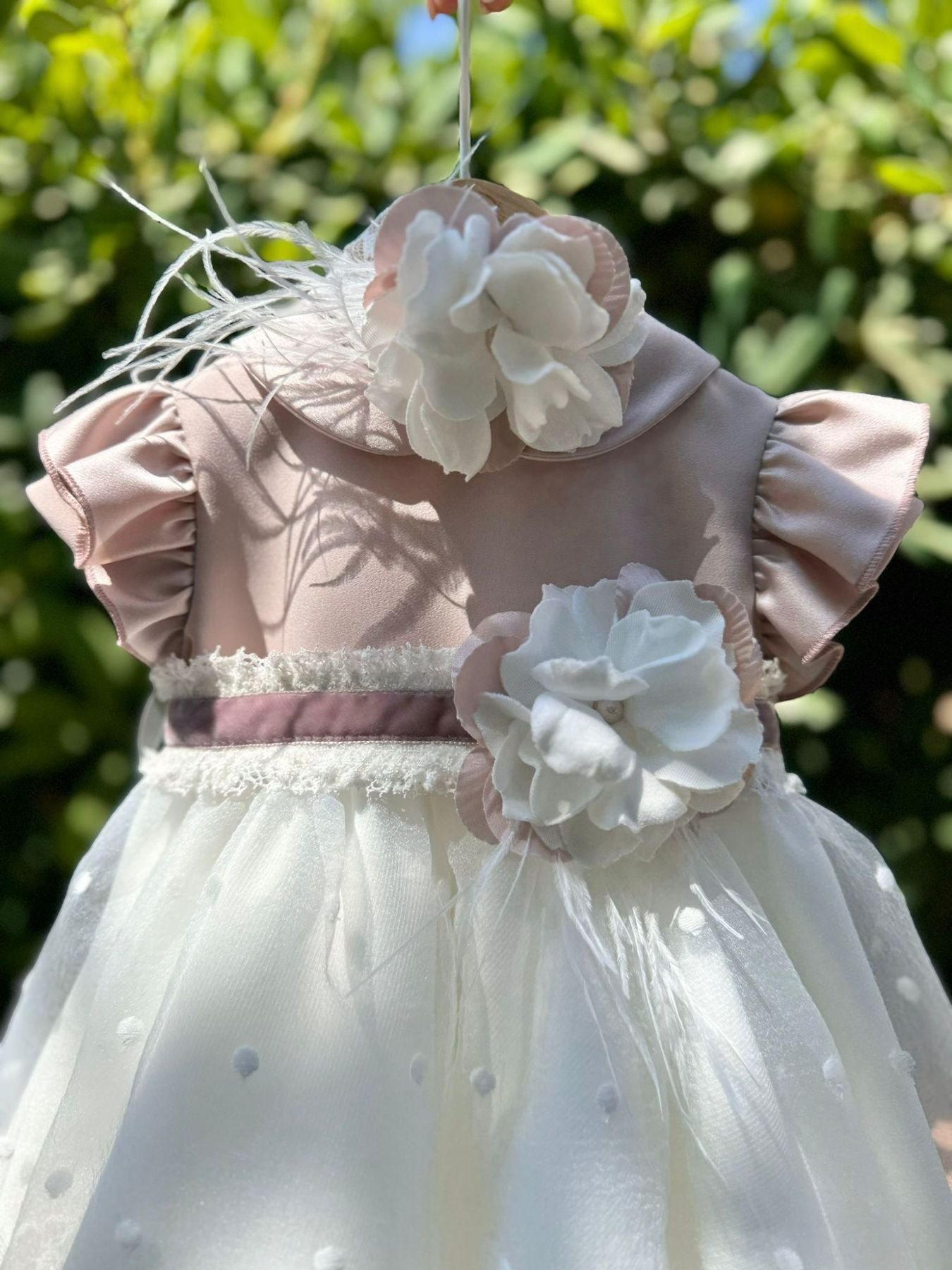 Abito Cerimonia Flower Bimba MARSALA IK319MC - NANU' BABY