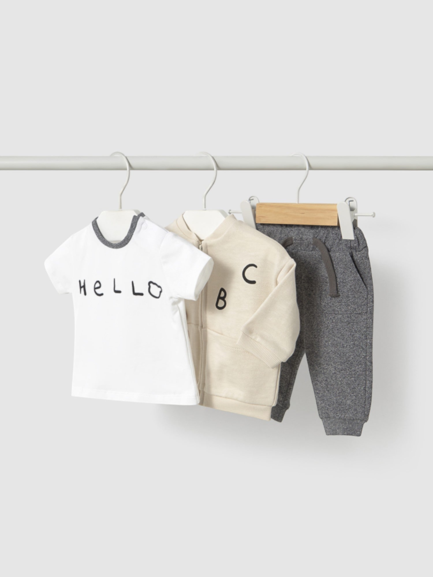 Tuta 3 pezzi maglietta Bimbo GRIGIO 1802 /GR - NANU' BABY