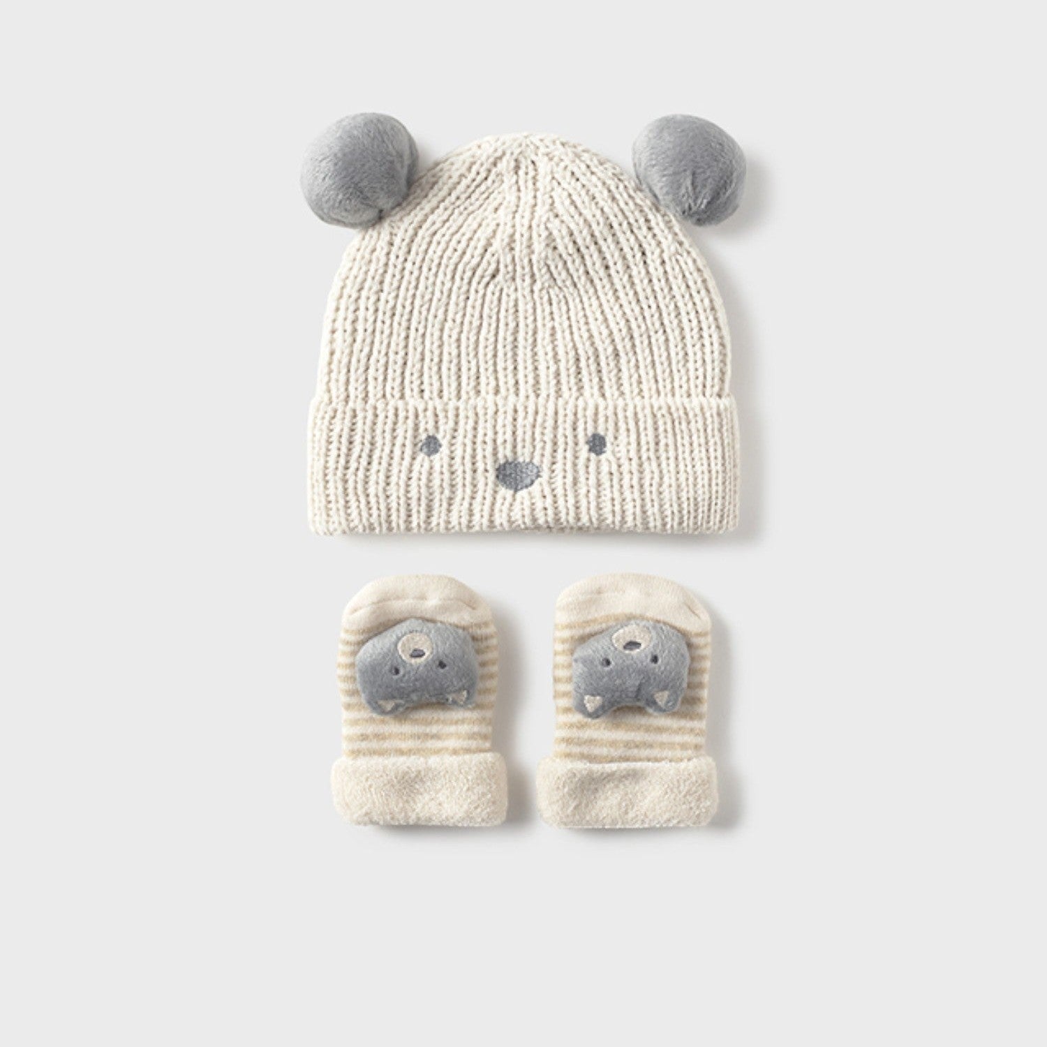 Set cappello e calzini Neonato Beige 9933/80 - NANU' BABY