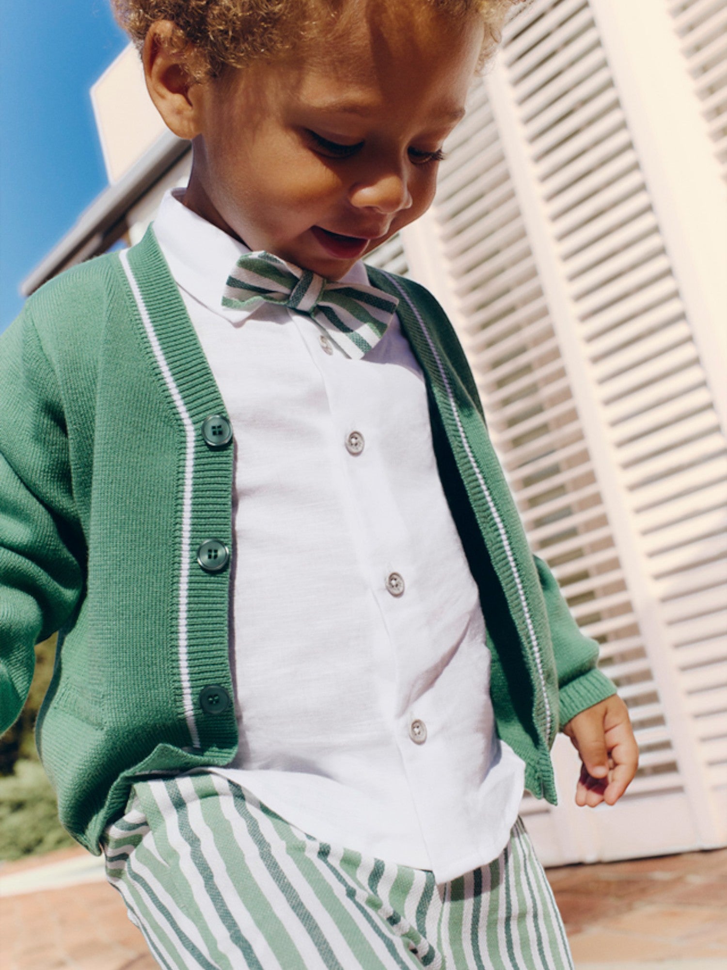 Completo bermuda camicia papillon Bimbo VERDE 5209 /6 - NANU' BABY