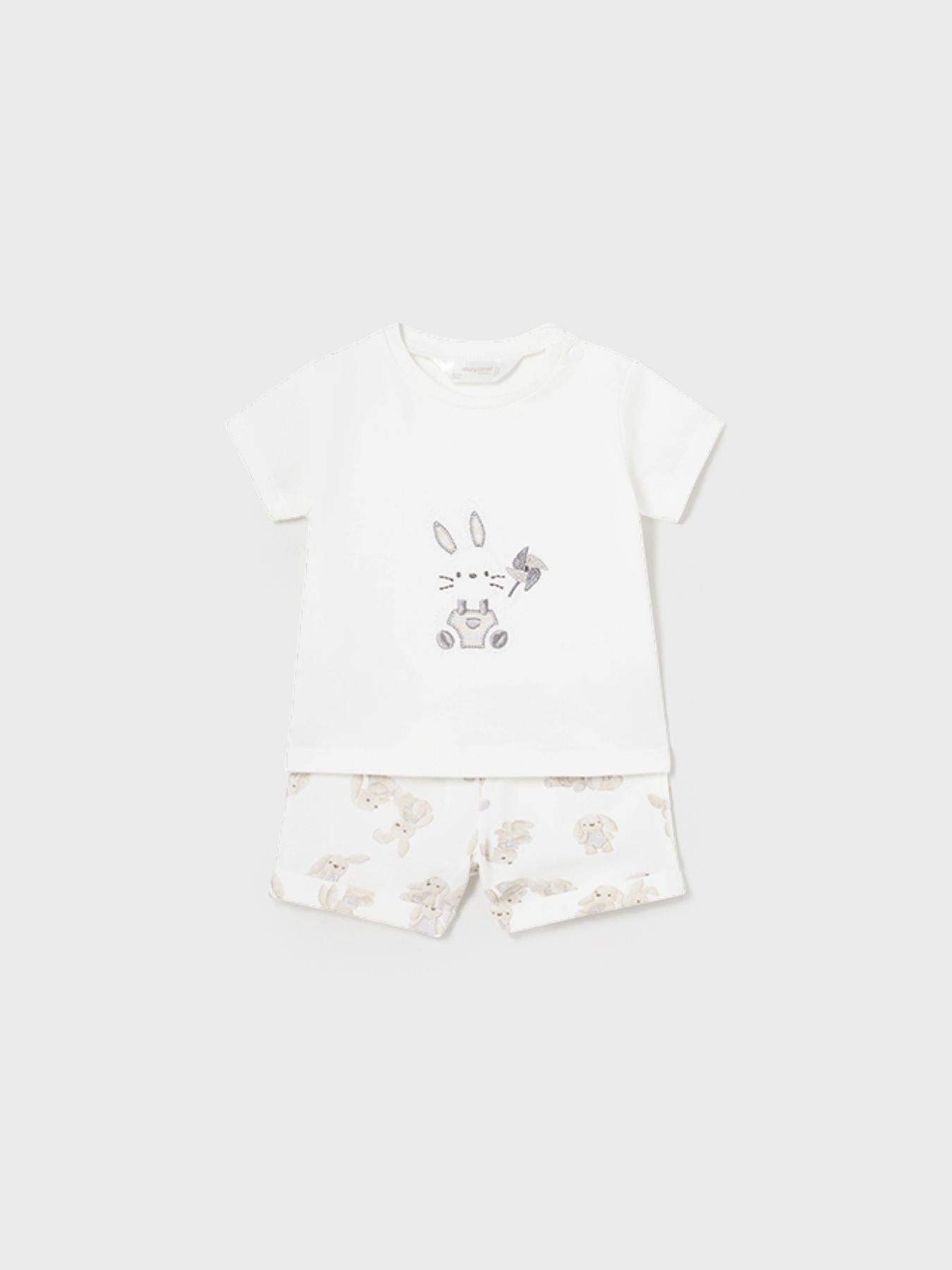 Comp 4 pezzi corto Bimbo ECRU 1625 - NANU' BABY