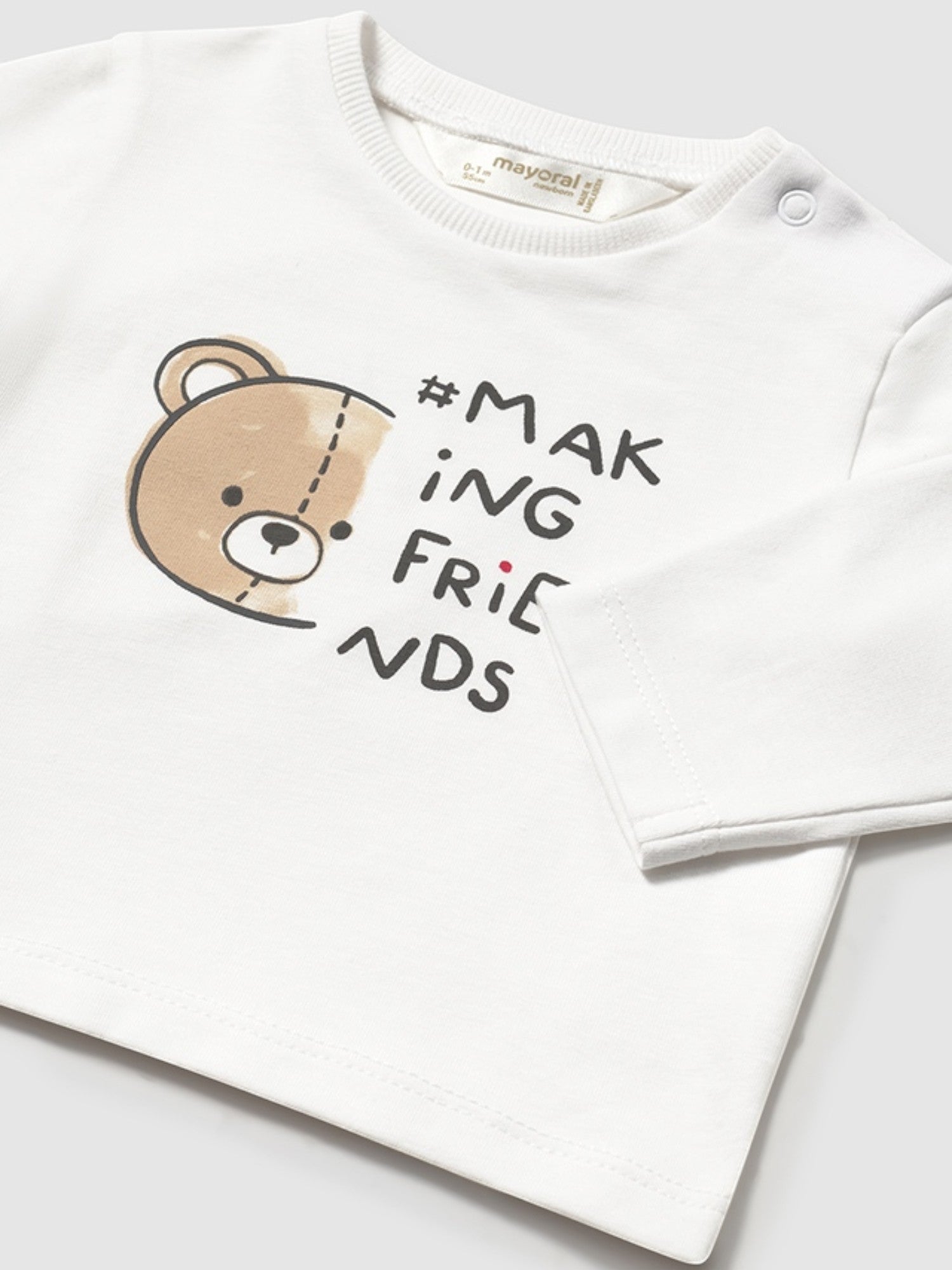 maglietta manica lunga Bimbo BIANCO 1038 /B - NANU' BABY