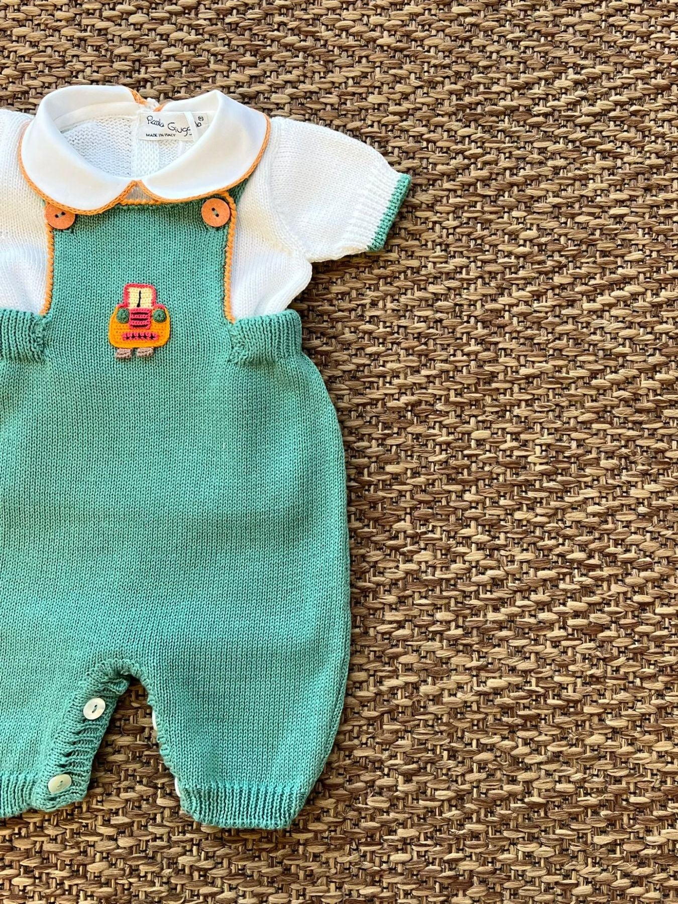 Salopette corta Neonato VERDE CETIN/SL-V - NANU' BABY