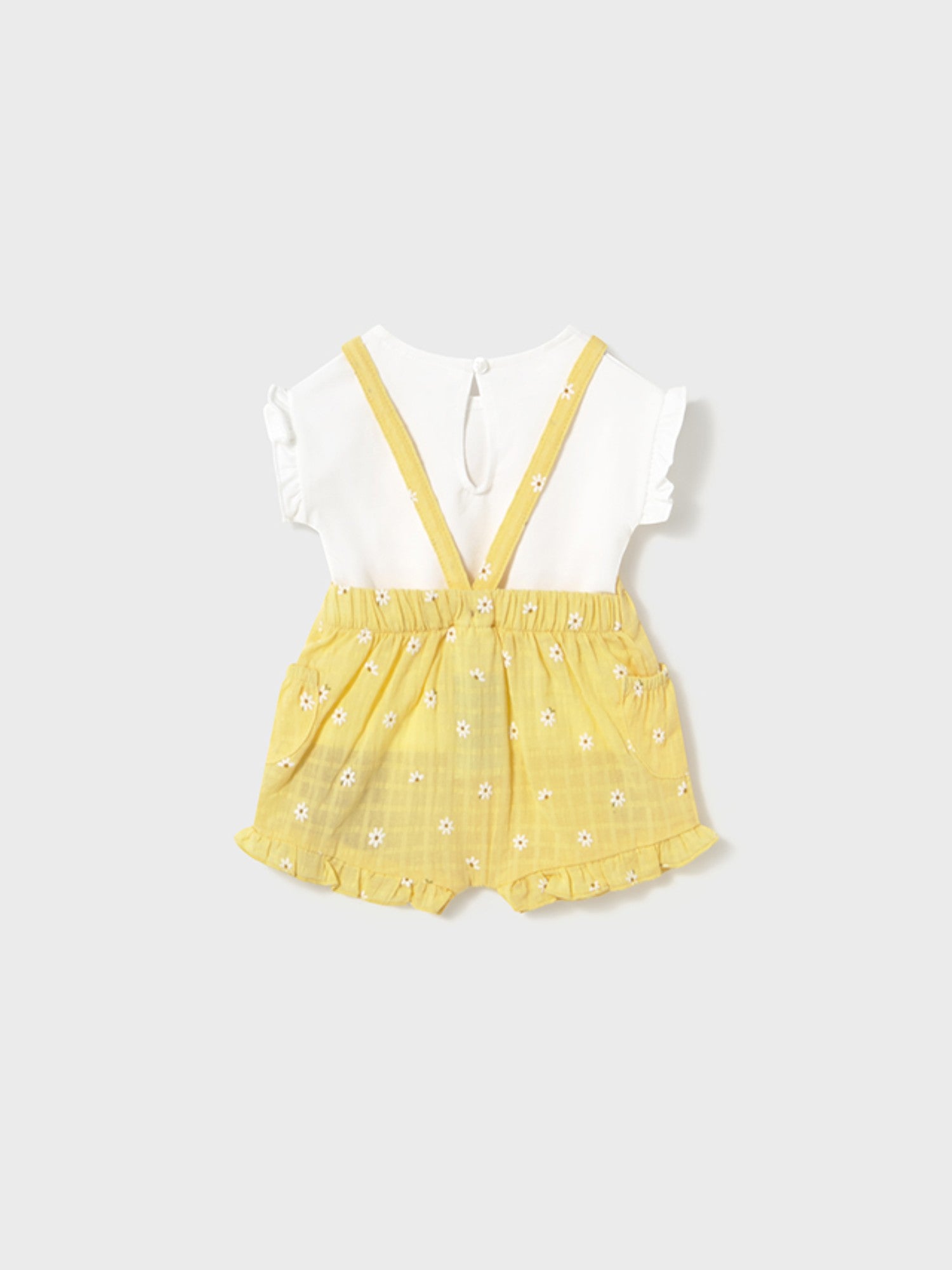 Completo salopette e maglietta Bimba GIALLO 1662 /G - NANU' BABY