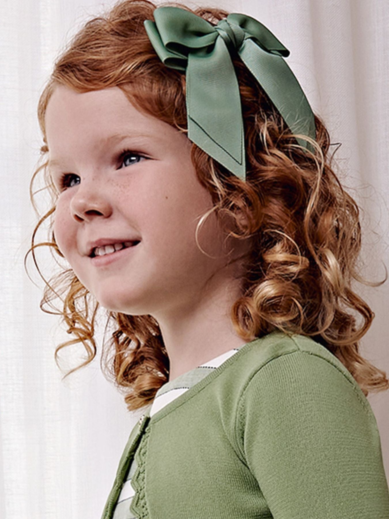 Fermaglio gross grain VERDE 5412/V - NANU' BABY