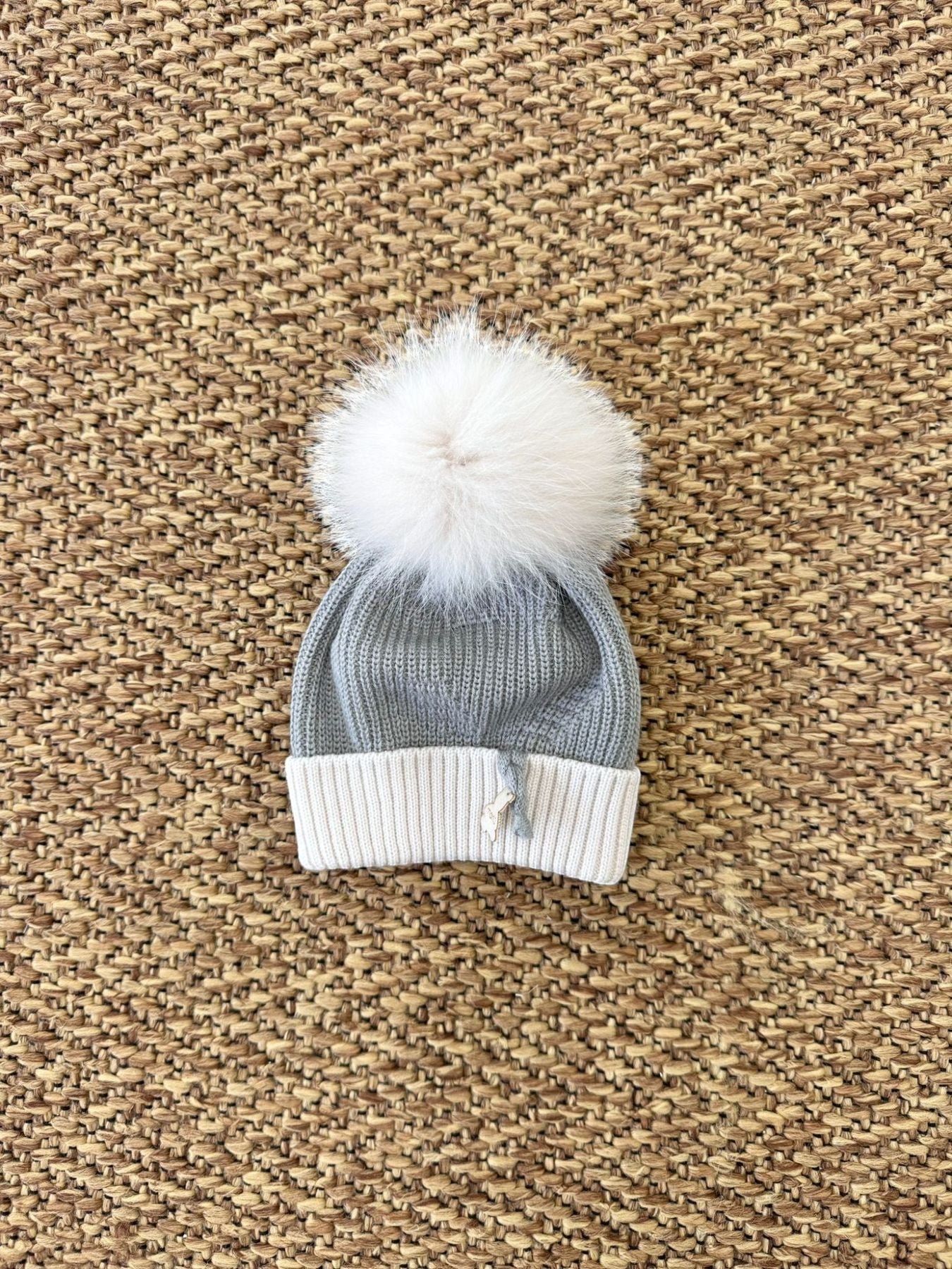Cuffia Dolce Teddy Neonato NATURAL IB5271/N - NANU' BABY