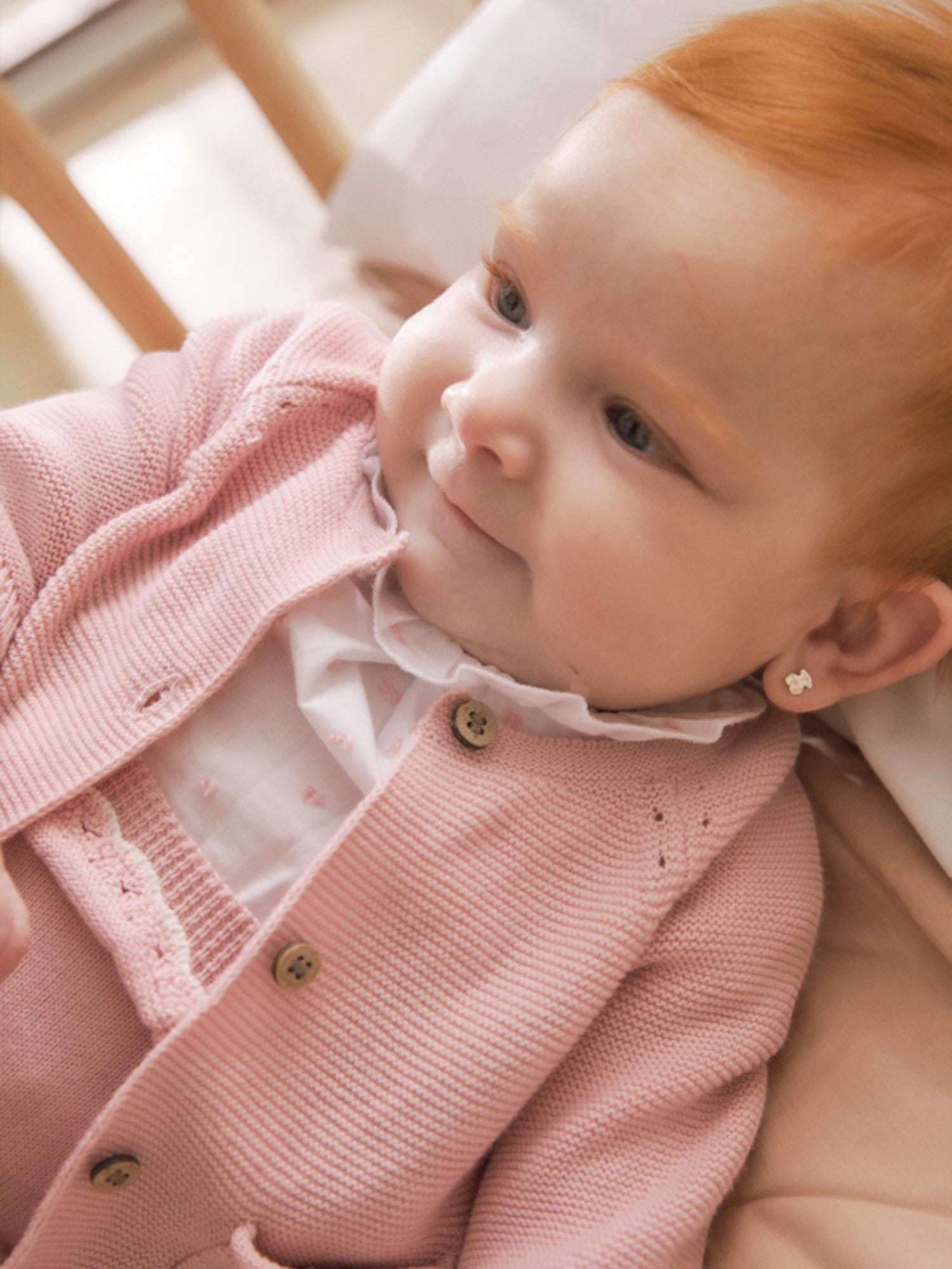 Giacchino lungo maglia Bimba ROSA 1307 /R - NANU' BABY