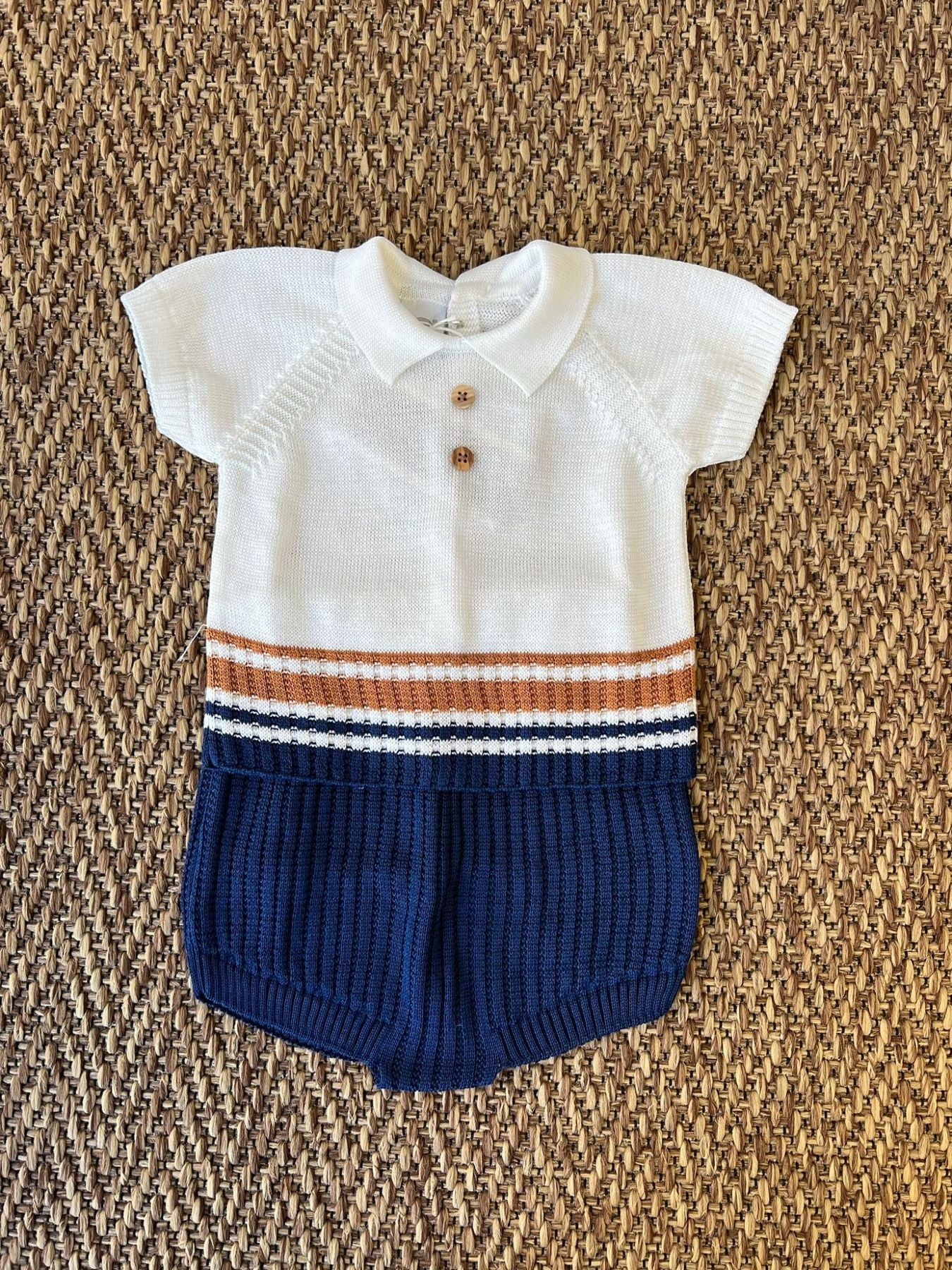 Completo 2 pezzi in filo Bimbo BLU EP6052 - NANU' BABY