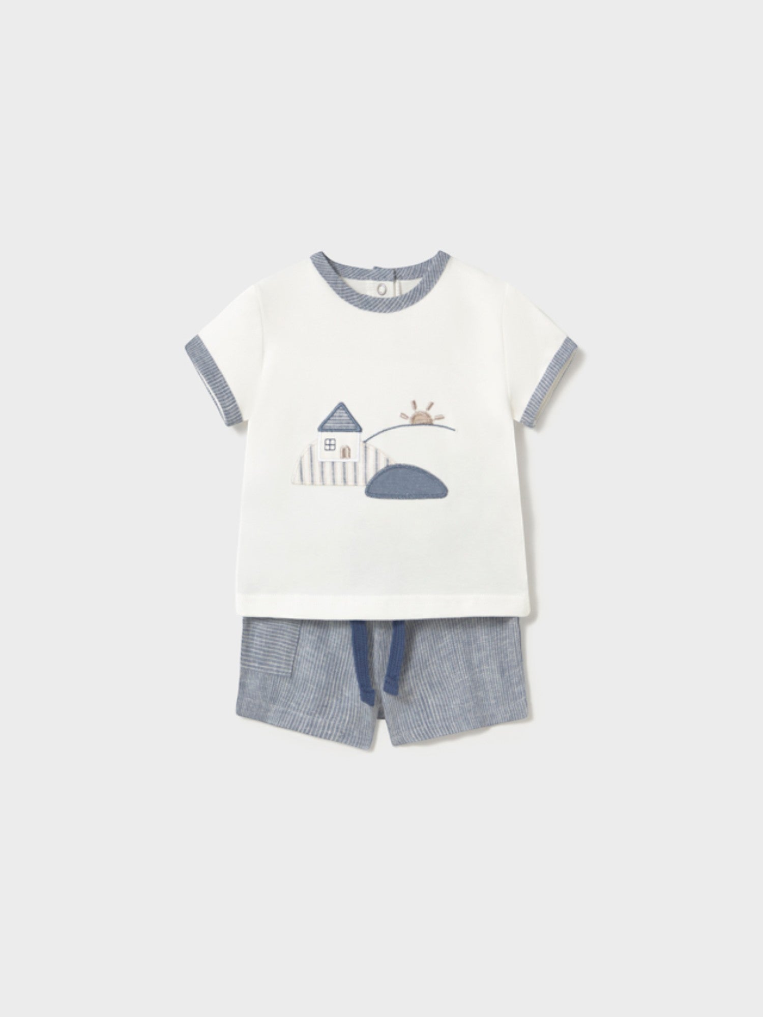 Completo pantalone corto Bimbo AZZURRO 1207 /A - NANU' BABY