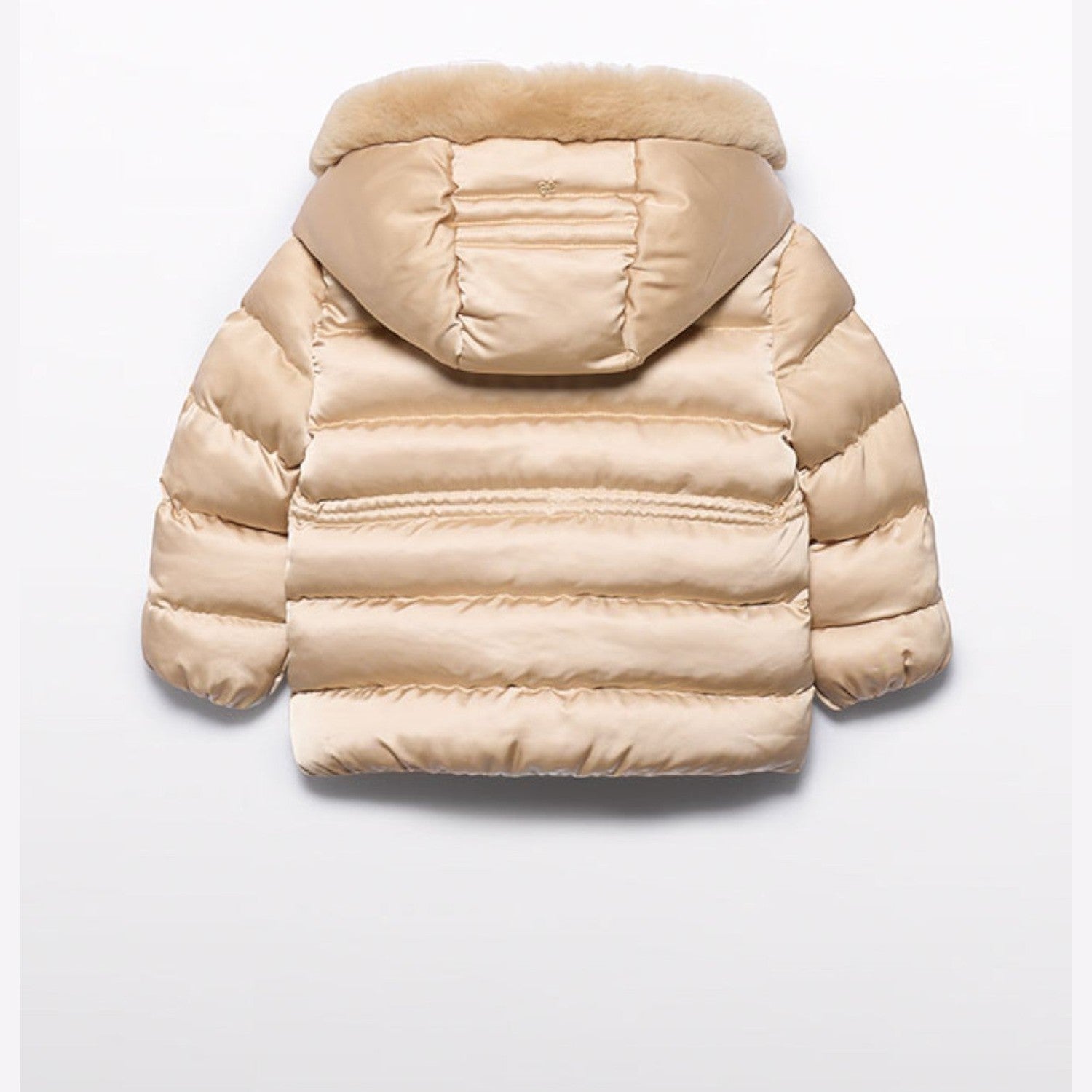 Giubbotto satinato pelo Bimba Beige 5849/14 - NANU' BABY