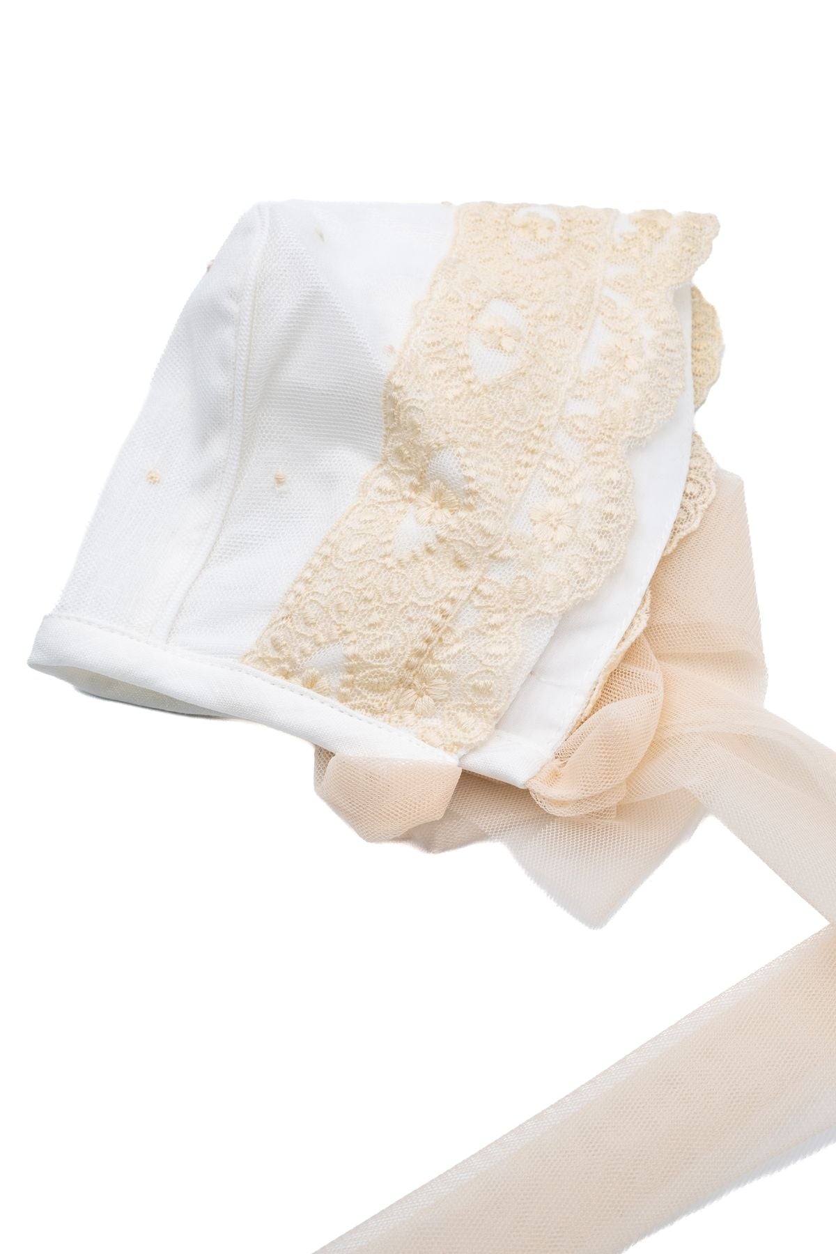 Cuffia in tessuto Jazmin Neonata CRUDO 009-20167 - NANU' BABY