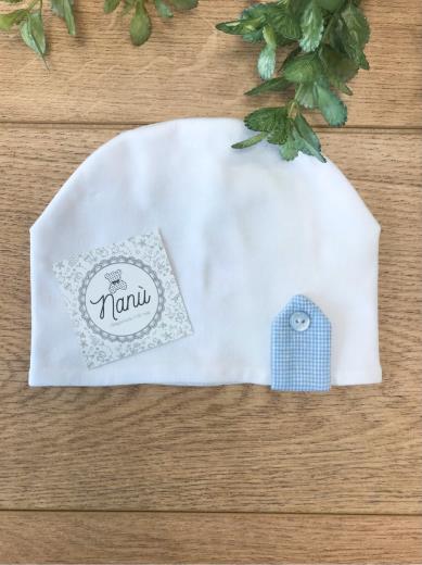 Cuffia Neonato Bianco ES5373 - NANU' BABY