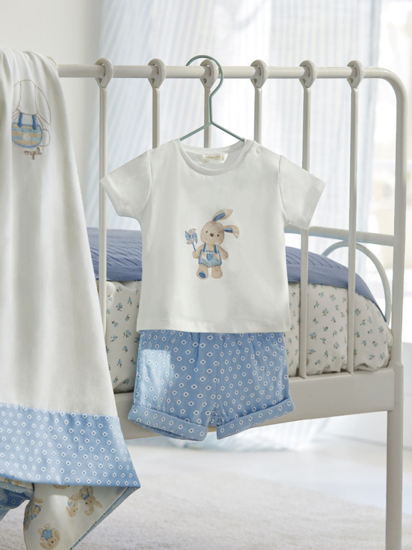 Pant.corto e maglietta Bimbo BIANCO 1205/B - NANU' BABY