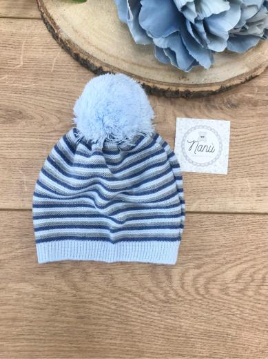 Cuffia In Misto Merinos Neonato CIELO IC9471 - NANU' BABY