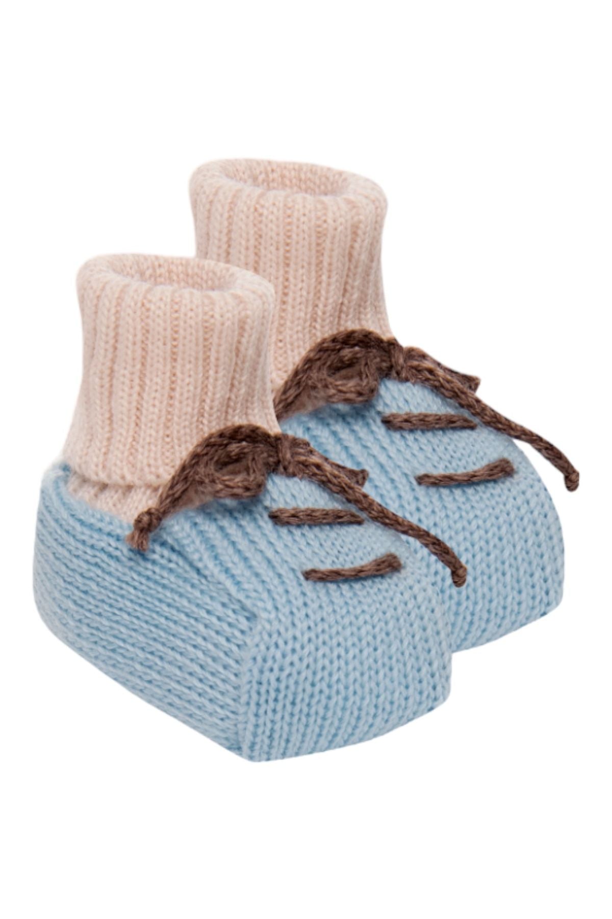 Babbucce in lana Neonato NATURAL IG68S - NANU' BABY