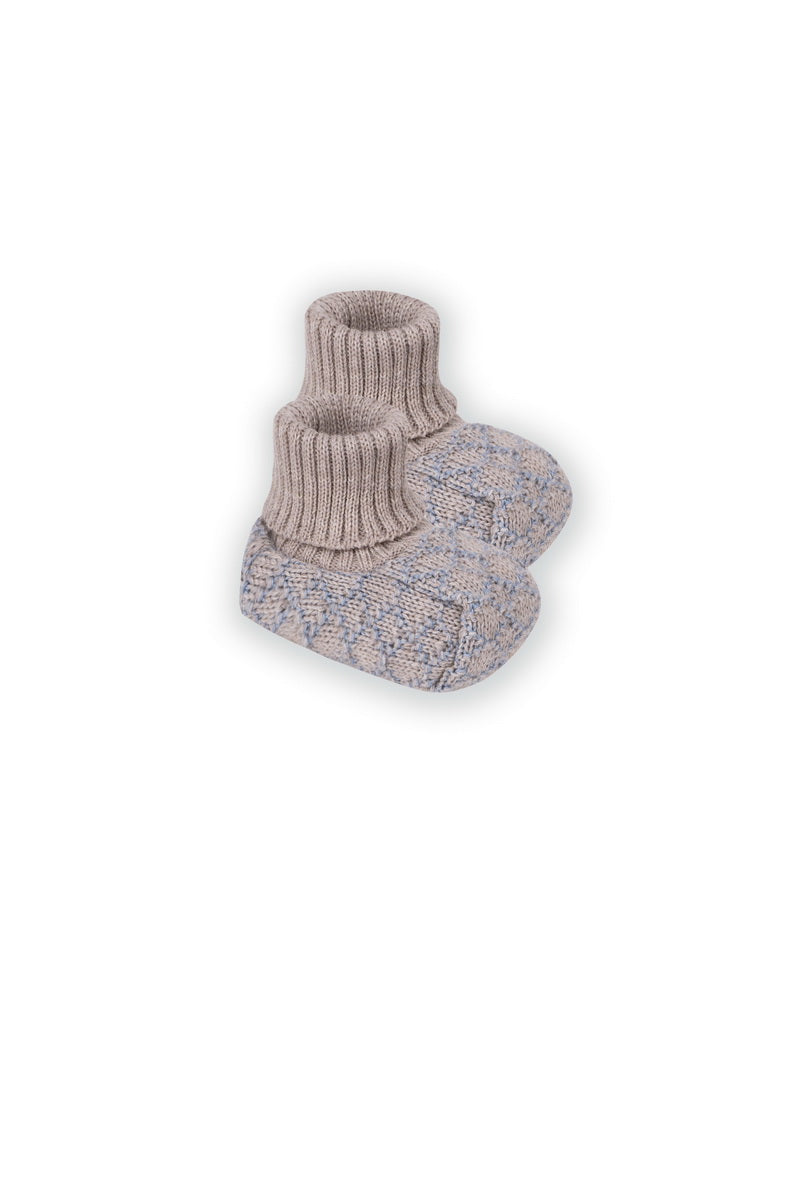 Babbucce 100% lana Neonato TORTORA IF53S - NANU' BABY