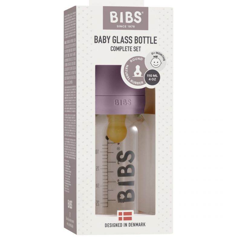 Set Completo Biberon in Vetro Malva LILLA 5013300 - NANU' BABY
