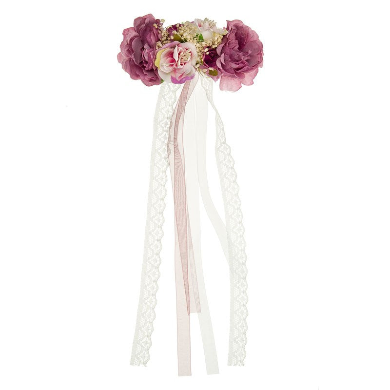 Fermaglio fiore e pizzo GLICINE 6046 - NANU' BABY