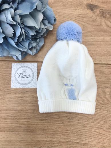 Cuffia In Lana Neonato PANNA IC9971 - NANU' BABY