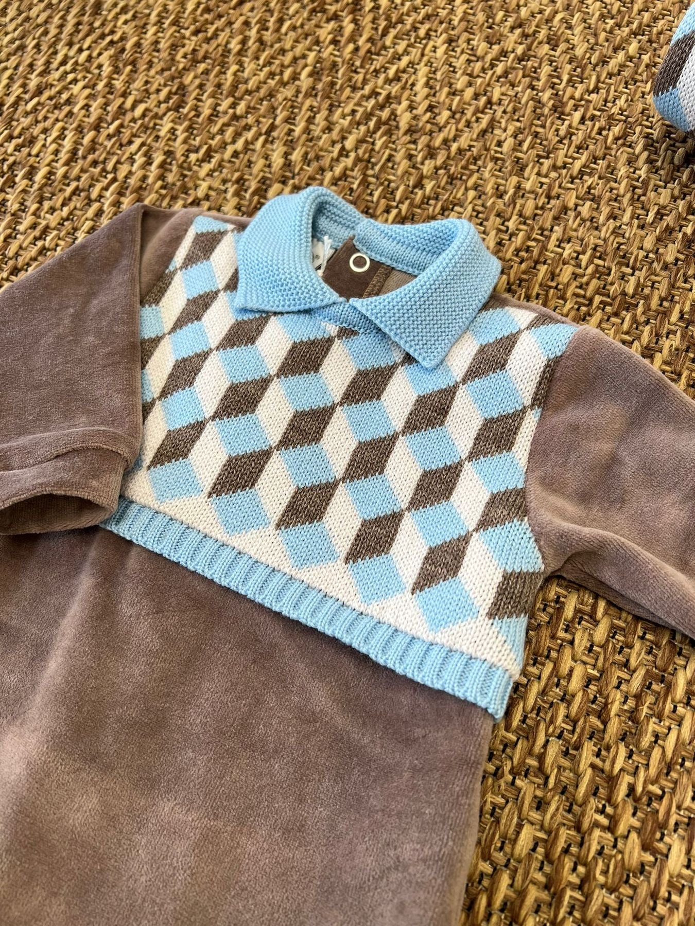 Tutina fantasia geometrica Neonato MARRONE IG6814 - NANU' BABY