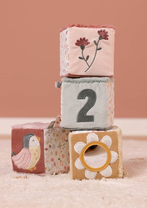 Set di cubi morbidi Fiori e Farfalle ROSA LD8716 - NANU' BABY