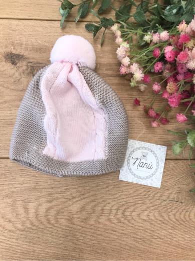 Cuffia Neonata ROSA IC4771 - NANU' BABY