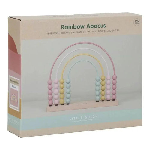 Abaco Arcobaleno Neonata Rosa Legno LD7338 by LITTLE DUTCH