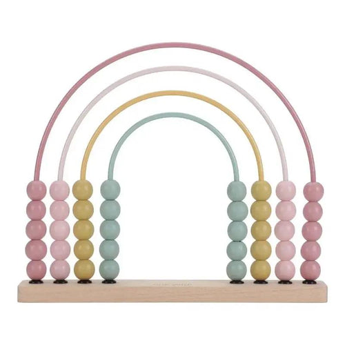 Abaco Arcobaleno Neonata Rosa Legno LD7338 by LITTLE DUTCH