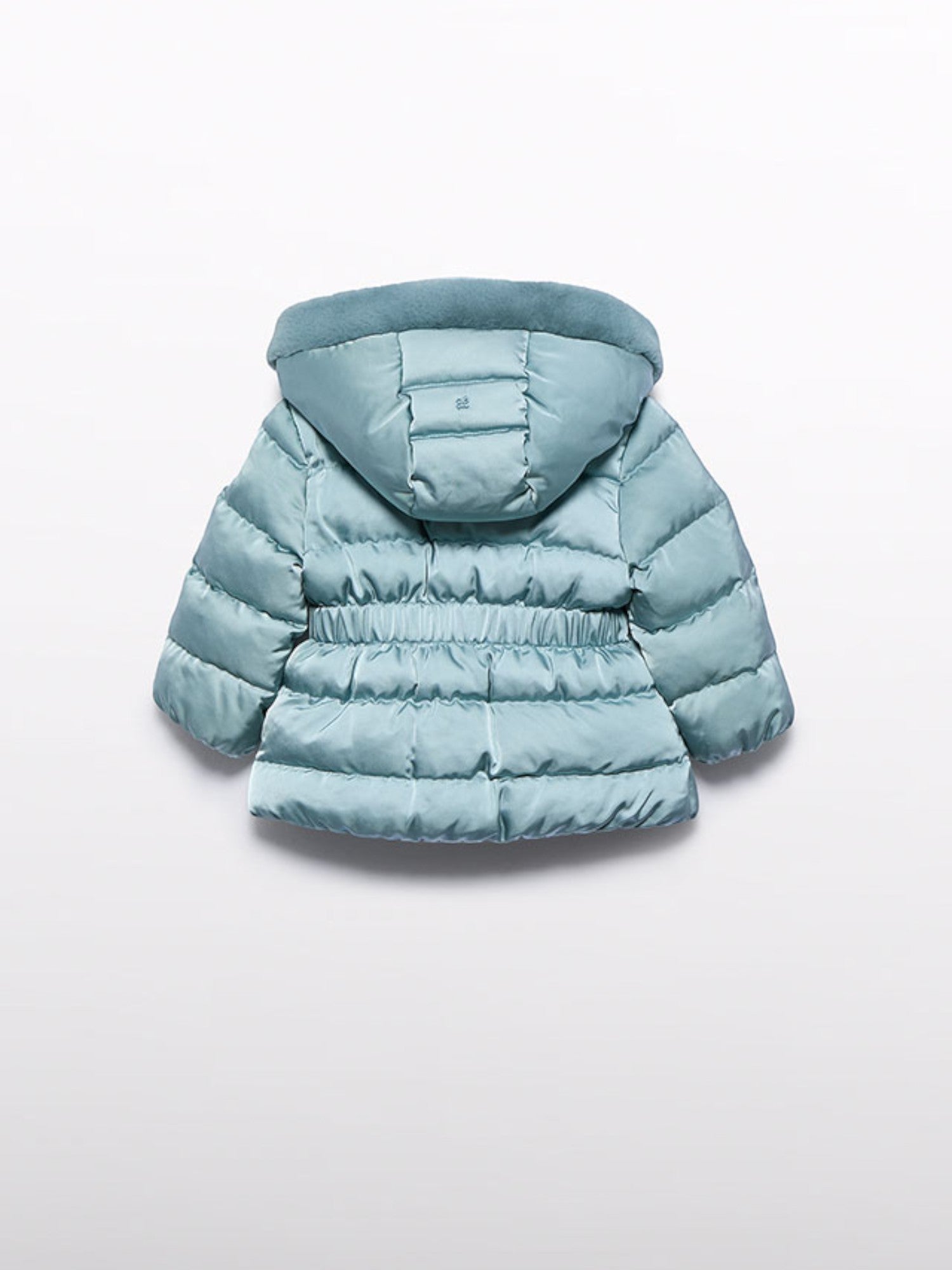 Giubbotto satinato pelo Bimba Verde 5821/21 -  NANU' BABY