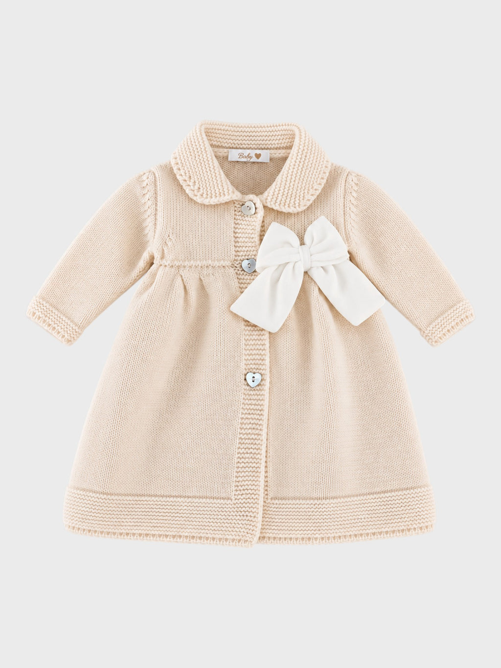Cappotto Bimba Avorio FIOCCO 814