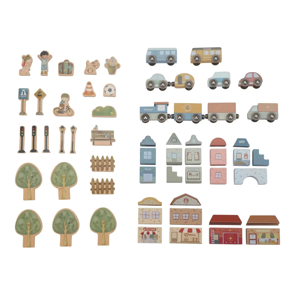 Set trenino in legno Multicolore LD2540 by LITTLE DUTCH