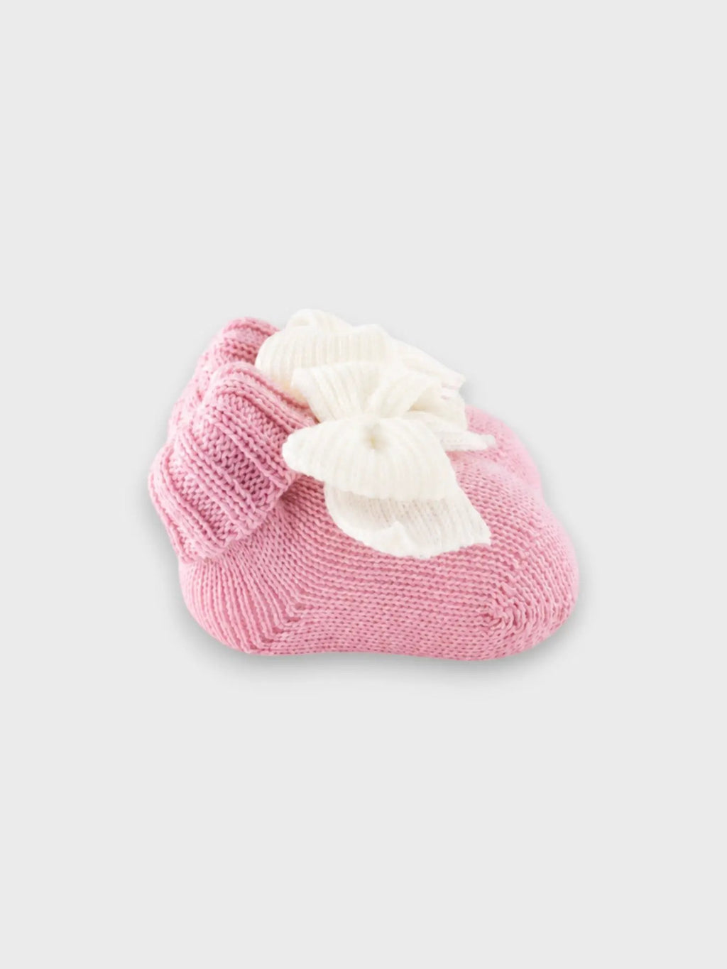 Babbucce Neonata Rosa MAGLIA INGLESE FIOCCO 707/5730 by BABY LORD