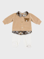 Completo nascita Neonato Beige LS/1301 by SARTORIA DEI PICCOLI