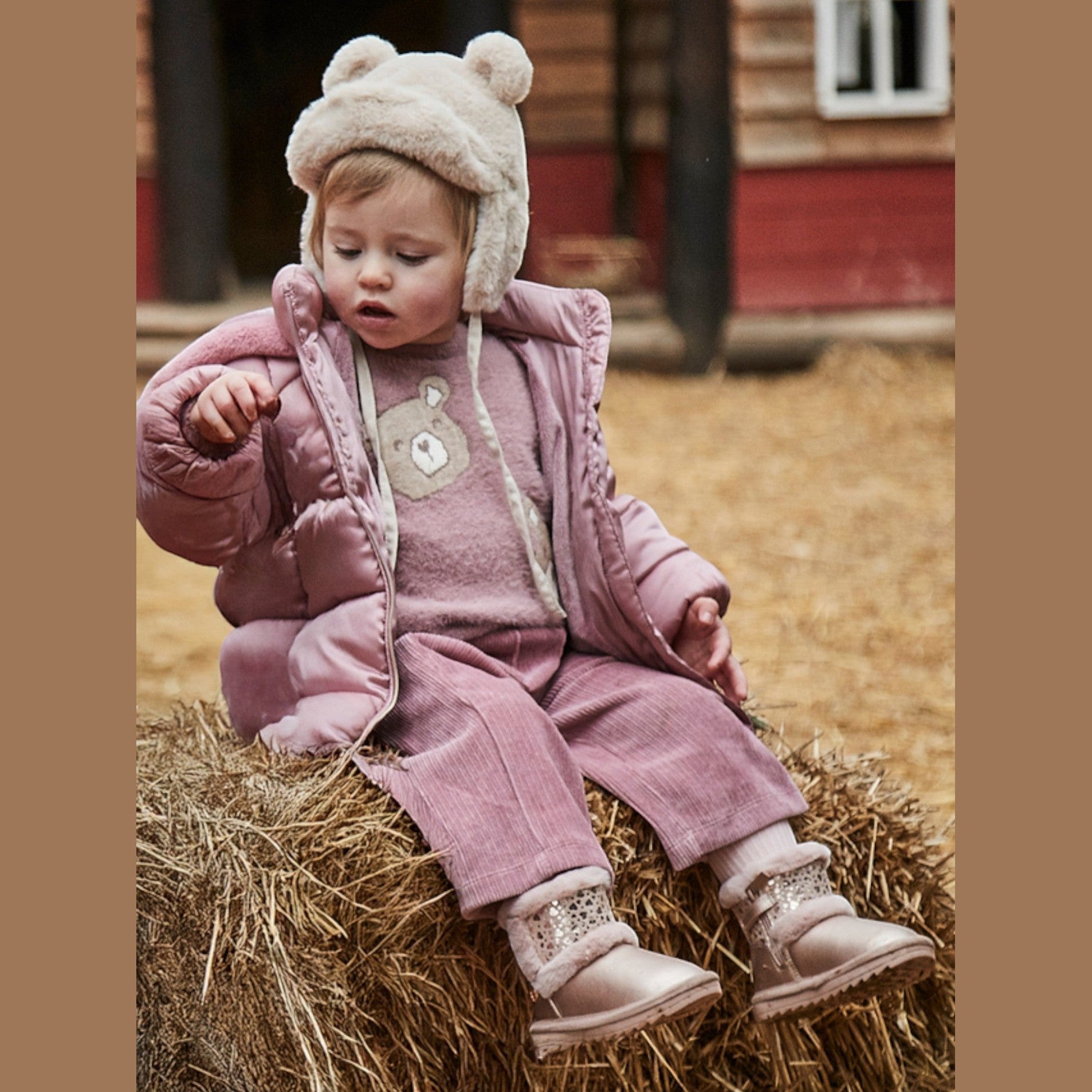 Pantalone lungo punto panno Bimba Rosa 2590/95 -  NANU' BABY