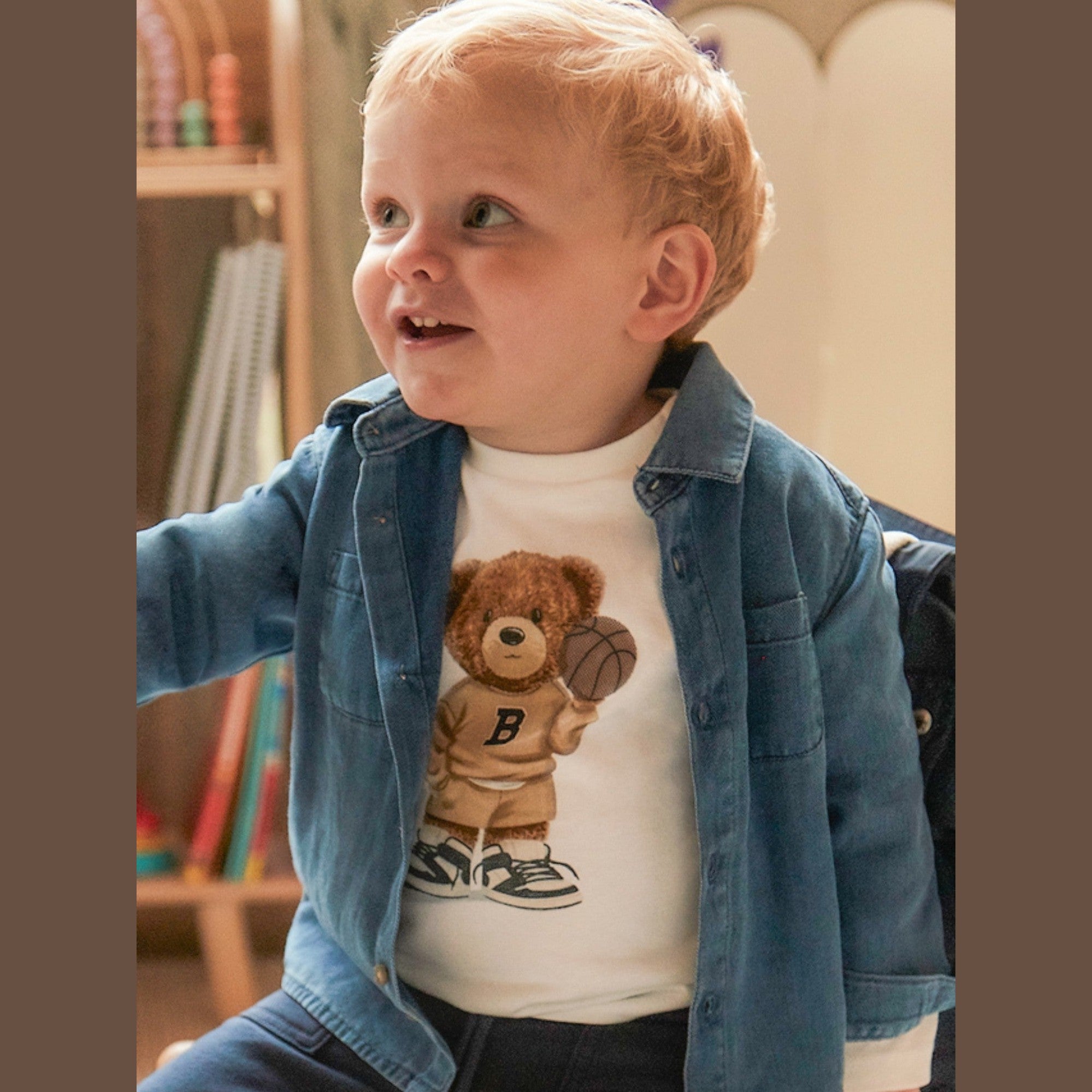 Maglietta m/l orso Bimbo PANNA 2058/82 -  NANU' BABY