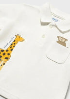 Polo Bimbo Bianco 1108/16 by MAYORAL