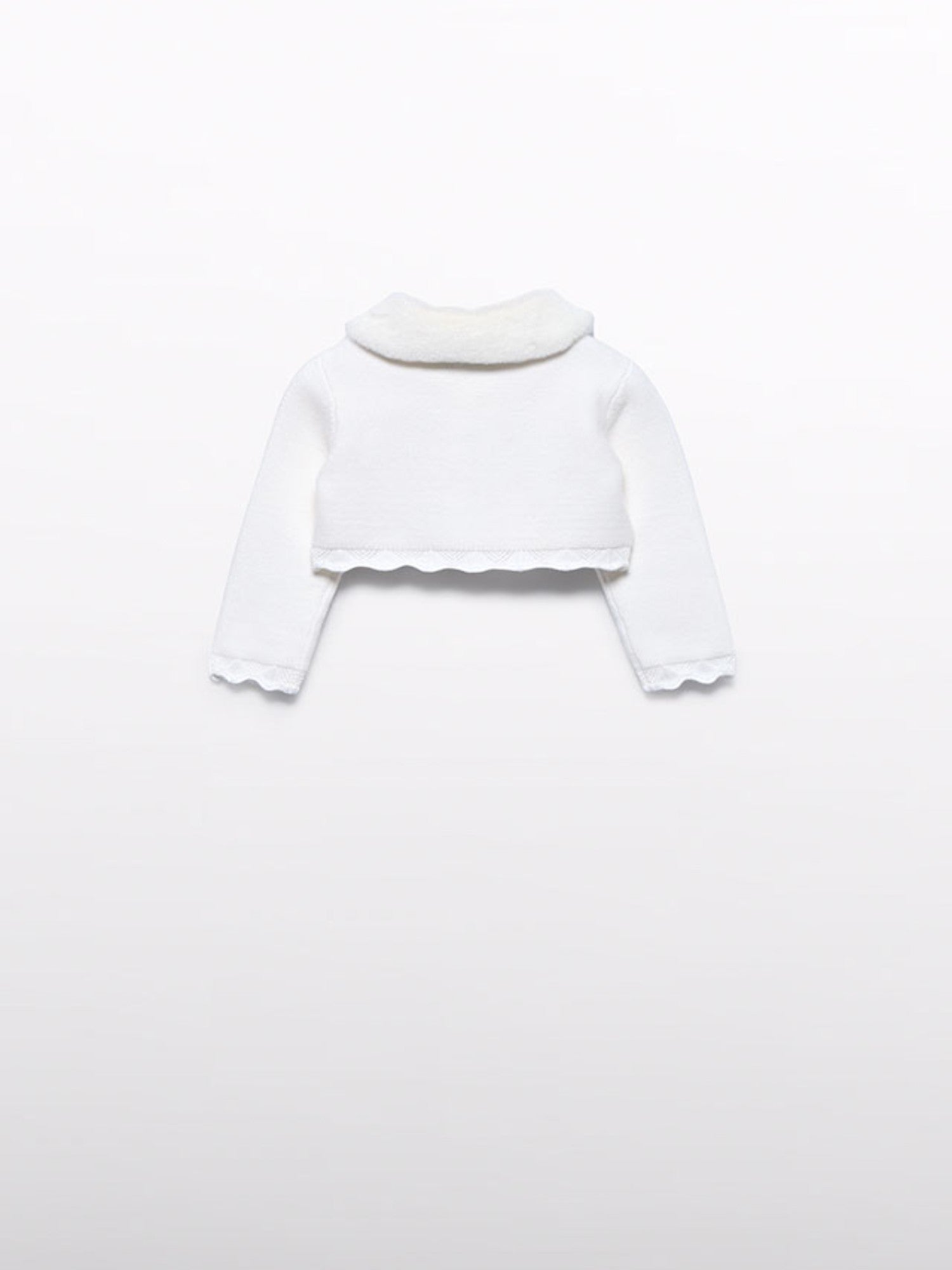 Cardigan tricot colletto pell Bimba PANNA 5817/10 -  NANU' BABY