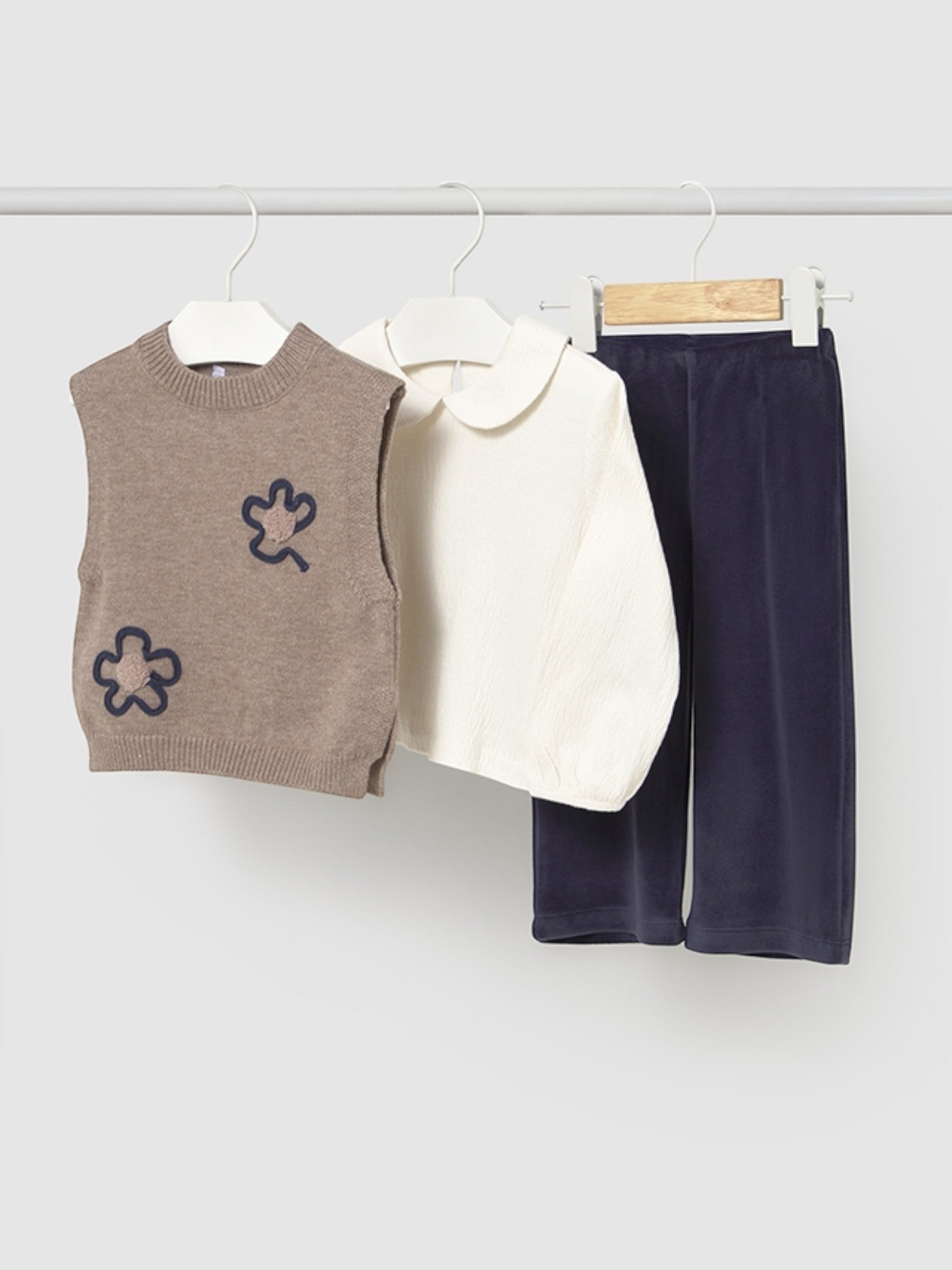 Completo Pantalone gilet tricot Bimba Blu 2596/48 -  NANU' BABY