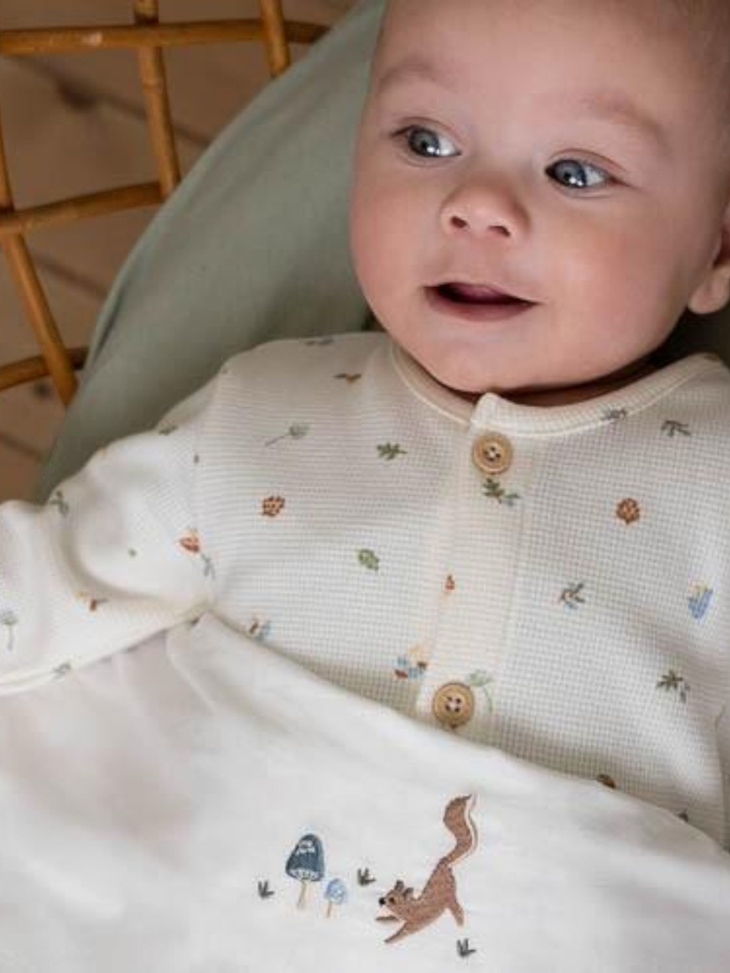 Lenzuolo lettino Funghi Ricamati - Amici della foresta Neonato BIANCO TE10214030 -  NANU' BABY