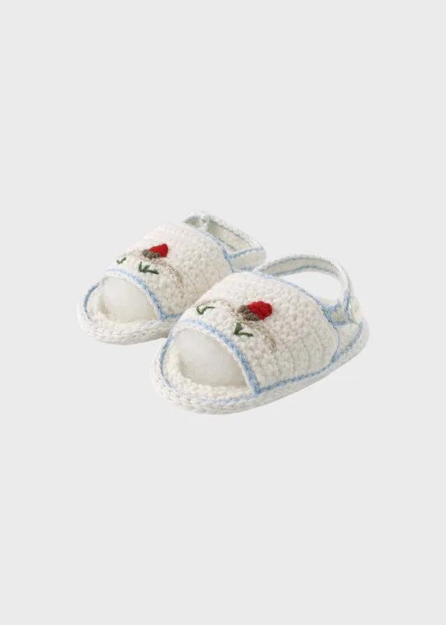 Babbucce Neonato Bianco MARIO/SC by PICCOLA GIUGGIOLA