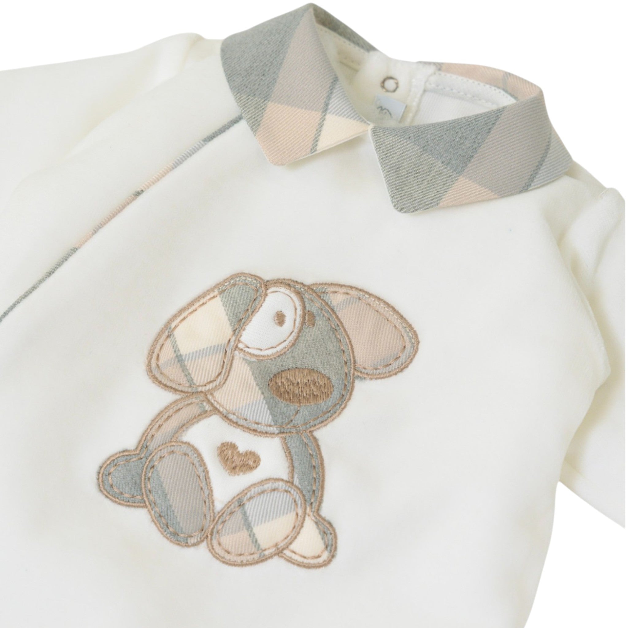 Tutina Neonato Ciniglia Bianco SARTORIA DEI PICCOLI (cod. LTB1112)