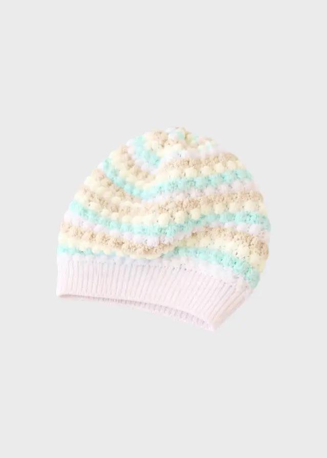 Cuffia Neonata Rosa Acqua Marina Tabacco Cotone EP5471/R