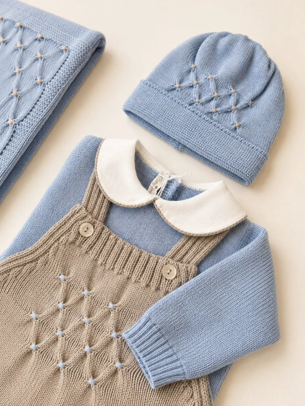 Cuffia Neonato Azzurro NIDO D'APE 600/5848 by BABY LORD