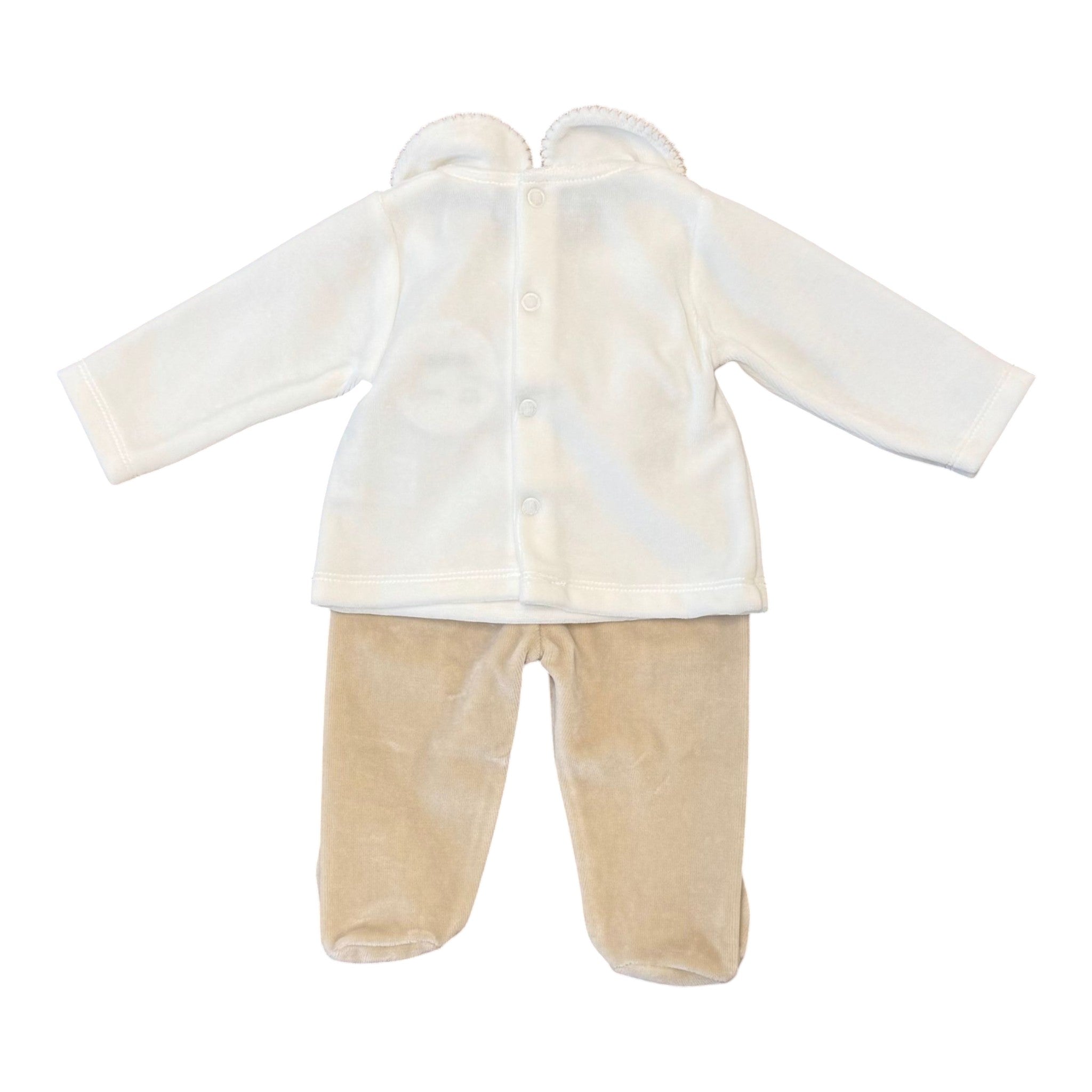 Completo Nascita Neonato Ciniglia Panna - BABIDU' 50904