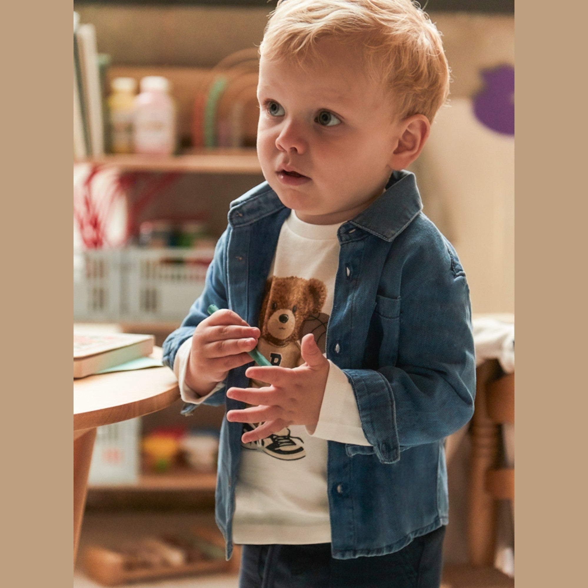 Camicia m/l denim Bimbo Blu 2108/5 -  NANU' BABY