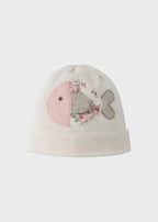Cuffia Neonata Panna FISH AND FLOWER 682/P by BABY LORD