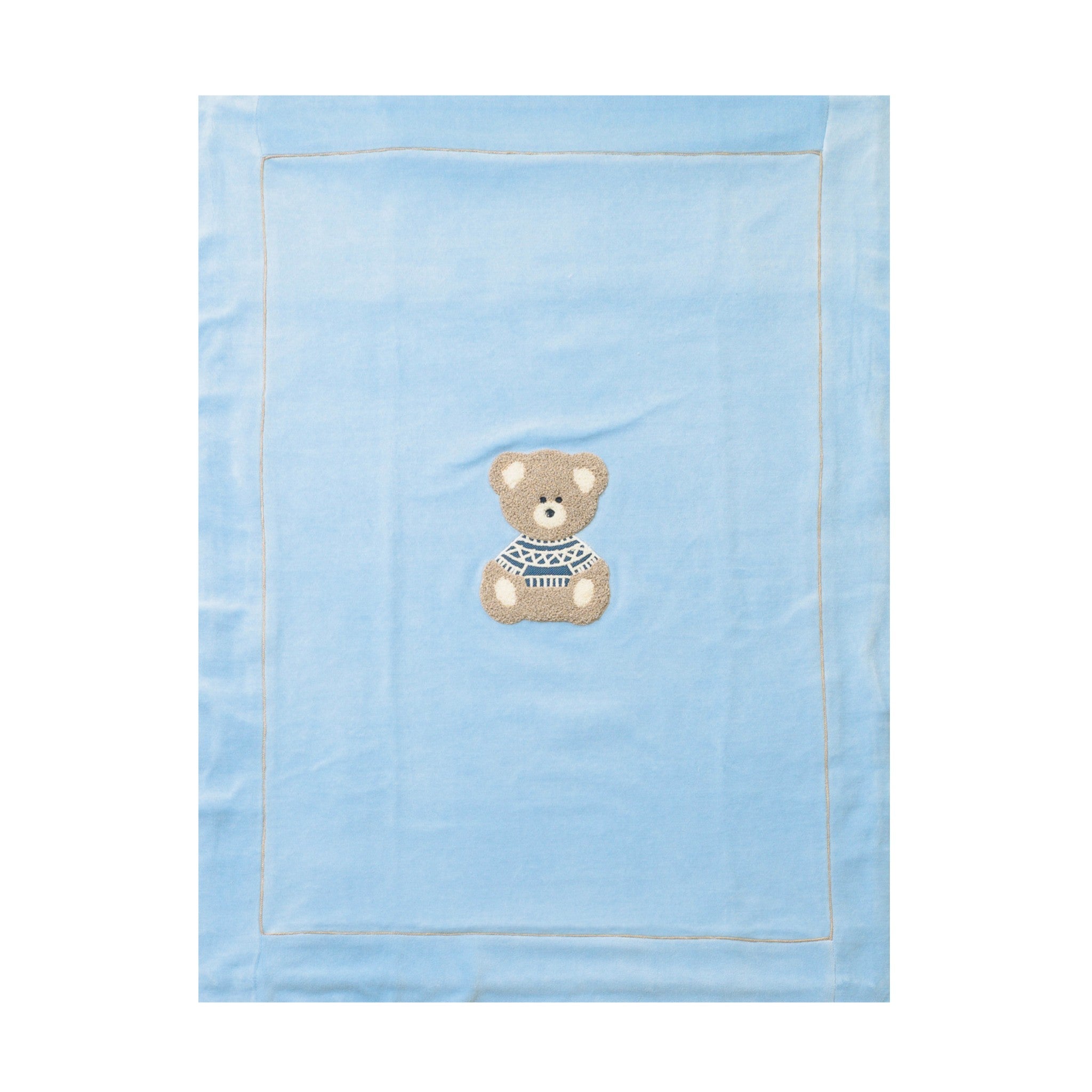 Copertina Neonato Ciniglia Cielo SARTORIA DEI PICCOLI (cod. LC1114)