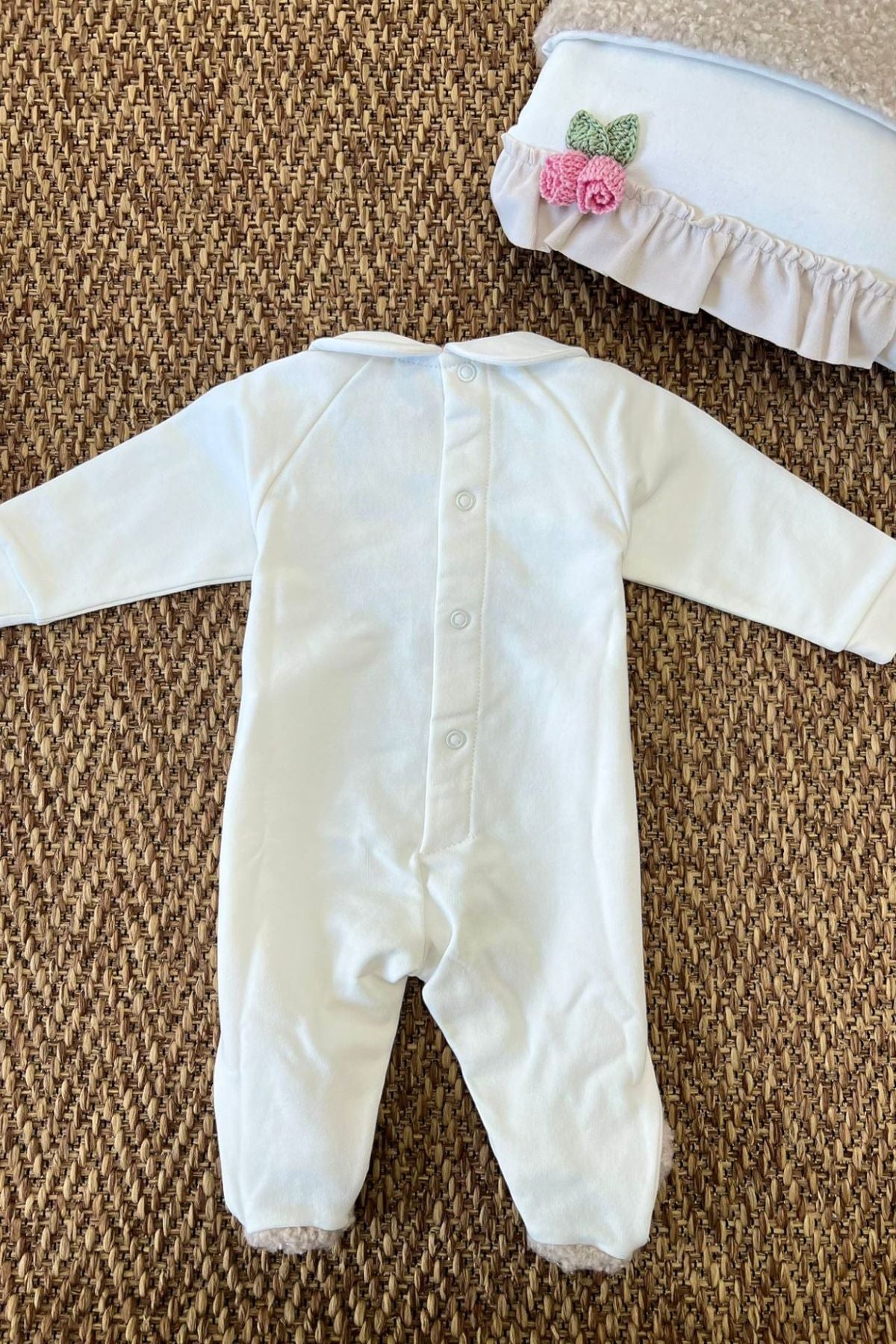 Tutina Roselline Neonata VANIGLIA IG1014 -  NANU' BABY