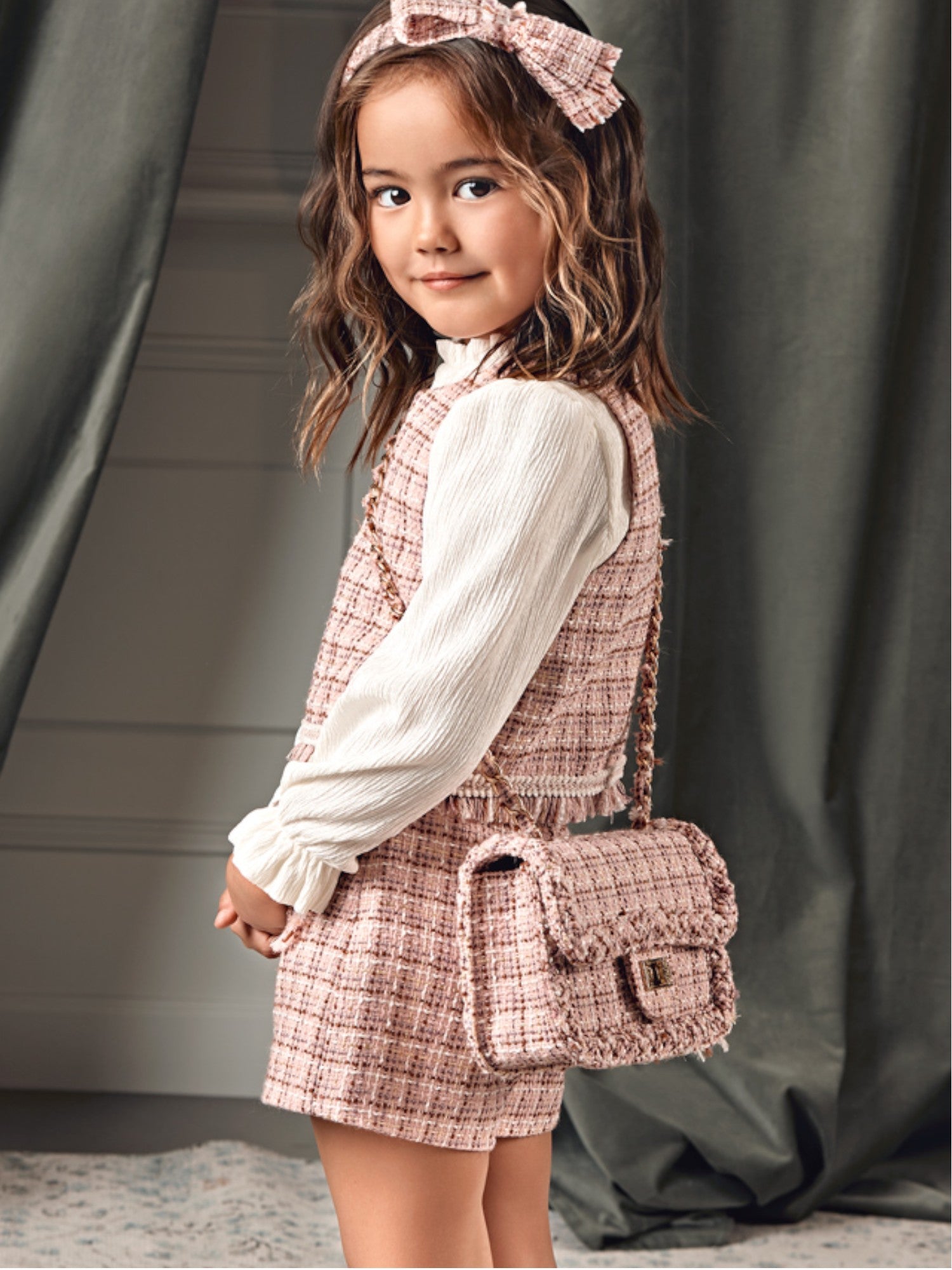 Compl. bermuda tweed Bimba Rosa 5727/8 -  NANU' BABY