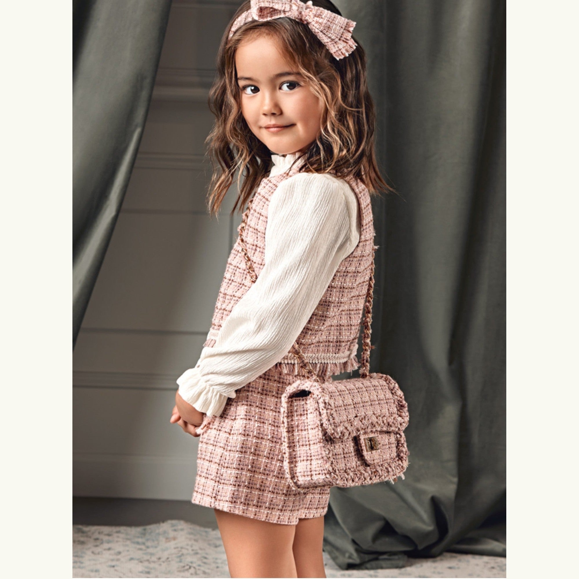 Compl. bermuda tweed Bimba Rosa 5727/8 -  NANU' BABY